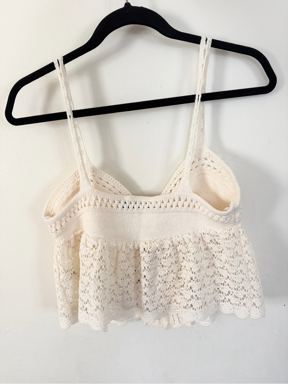 Zara Cream Crochet Bustier Cami - Picture 3 of 4